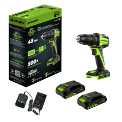 Дрель-шуруповерт акк. Greenworks DD345, 24V, б/щет, 27/45 Нм,13мм,2х2Ач,ЗУ,коробка