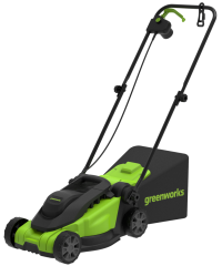 Газонокосилка Greenworks GD1200LM32, 220v, 32 см, 1.2 кВт (сетевая)