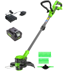 Триммер Greenworks G24LT301, 24v, 30 см, ø 1.6 мм с 1хАКБ 4А и ЗУ (аккумуляторный)