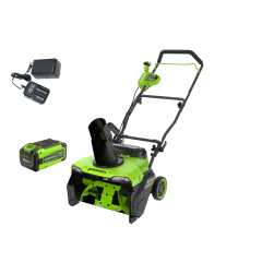 Аккумуляторный снегоуборщик Greenworks GD40STX2k8, 40v, 51 см, 1.8 кВт (2,45 л.с.), в комплекте АКБ 8 А·ч и ЗУ 2А