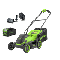 Аккумуляторная газонокосилка Greenworks GD40LM361k4, 40v, 36 см, 1120 Вт, c 1хАКБ 4Ач и ЗУ