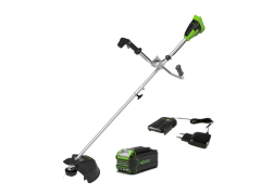Триммер Greenworks GD40BCBk5, 40v, 40 см, в комплекте с АКБ 5 А·ч и ЗУ (аккумуляторный, нож)