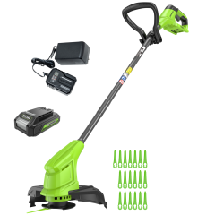 Триммер аккумуляторный Greenworks G24LT251, 24 V, 25 см, с 1хАКБ 2Ач и ЗУ