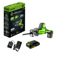 Пила сабельная 24V аккумуляторная GPT-CRS-25, б/щет, АКБ 2Ач,ЗУ, в коробке